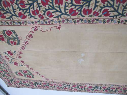Fine Bokhara Suzani With Architectural Design, 2.24m X 1.40m
