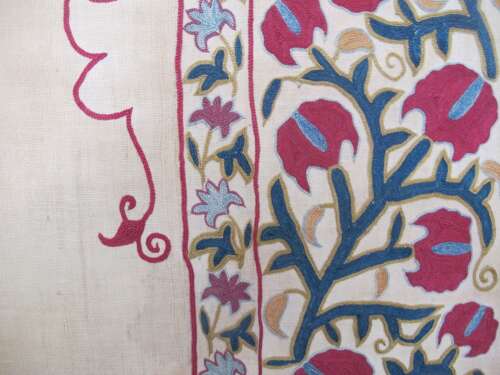 Fine Bokhara Suzani With Architectural Design, 2.24m X 1.40m