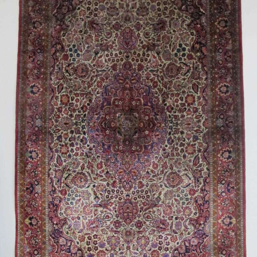 Fine Silk Kashan Rug, Persia, Circa 1920, 2.13m X 1.26m
