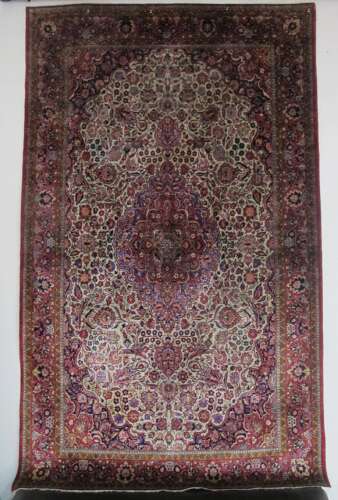 Fine Silk Kashan Rug, Persia, Circa 1920, 2.13m X 1.26m