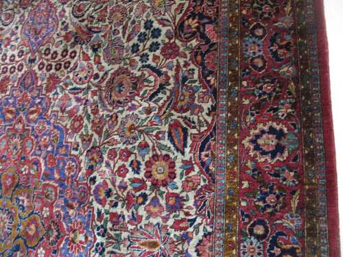 Fine Silk Kashan Rug, Persia, Circa 1920, 2.13m X 1.26m