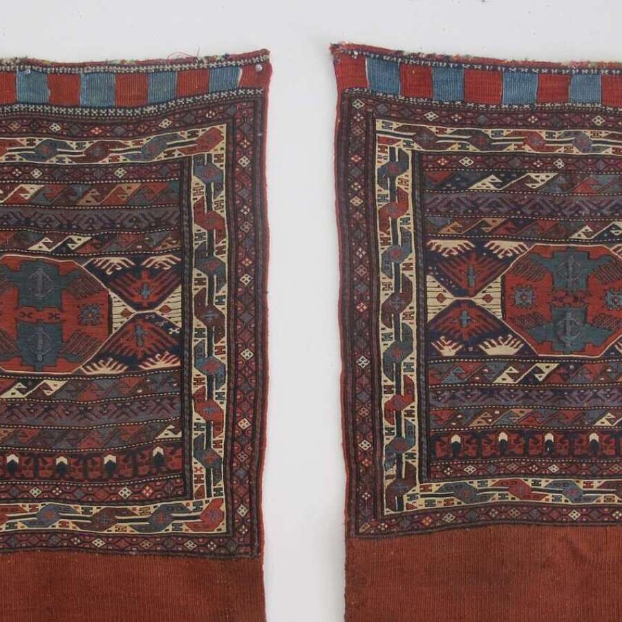 A Pair Of Shahsavan Soumac Bags, Caucasus, Circa 1880