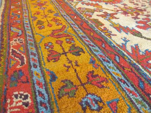 Oushak Wool Carpet, Western Turkey, Circa 1880, 4.13m X 3.67m