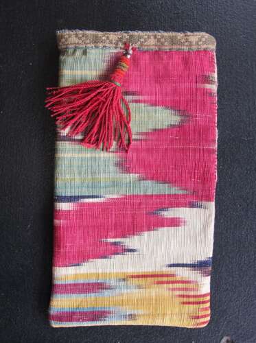 Double-sided Silk Ikat Purse, 19cm X 10cm