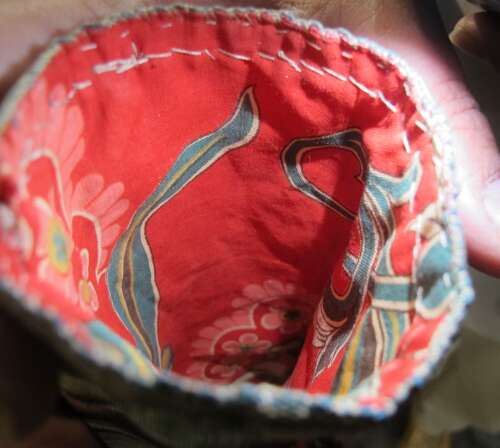 Double-sided Silk Ikat Purse, 19cm X 10cm