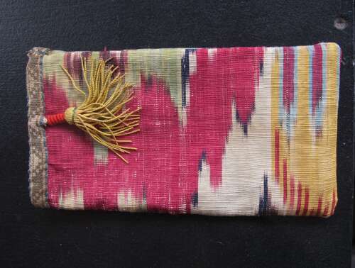Double-sided Silk Ikat Purse, 19cm X 10cm