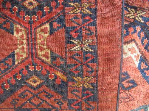 Antique Turkmen Storage Bagface, Circa 1890, 1.35m X 0.45m (52