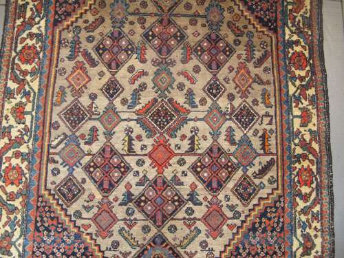 Persian Village Wool Rug, Circa 1920, 2.29m X 1.35m (7'6 X 4'4)