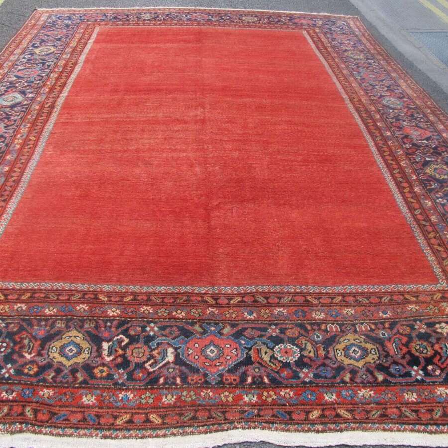 Fereghan Carpet With Plain Field, Persia, Circa 1880, 3.93m X 2.89m (12' 11" X 9' 6")