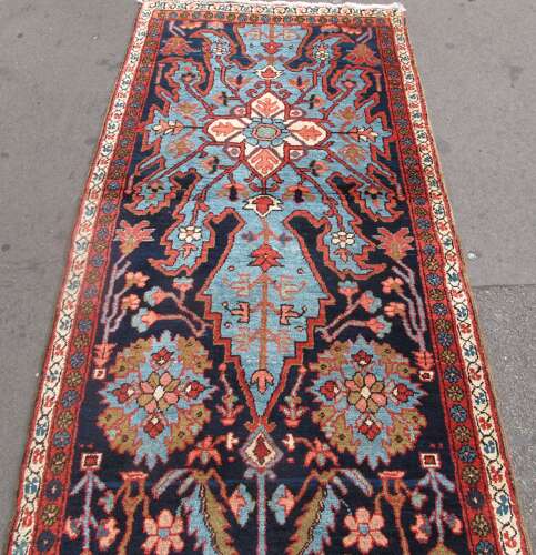 Long Persian Wool Runner, Circa 1890, 4.43m X 0.94m