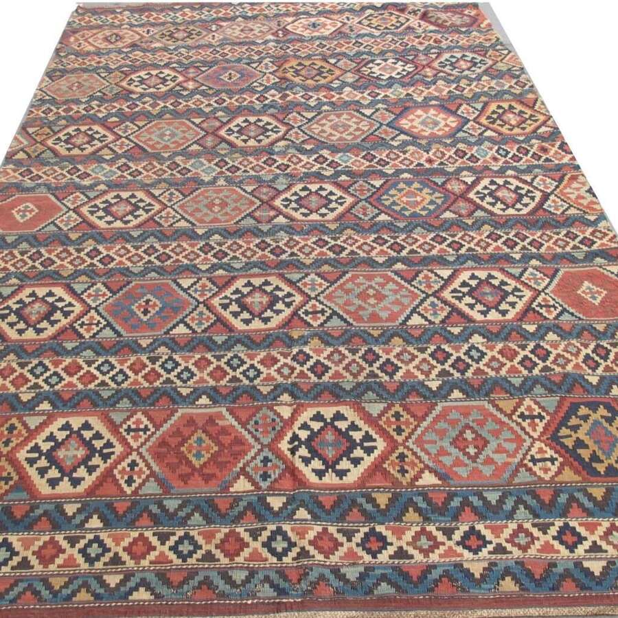 Fine Caucasian Kilim, 2.85m X 1.56m, Circa 1880