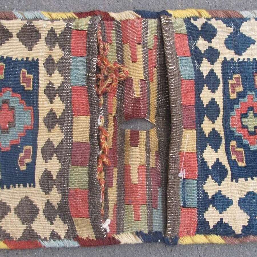 Complete Pair Of Antique Shahsavan Kilim Bags, Circa 1880
