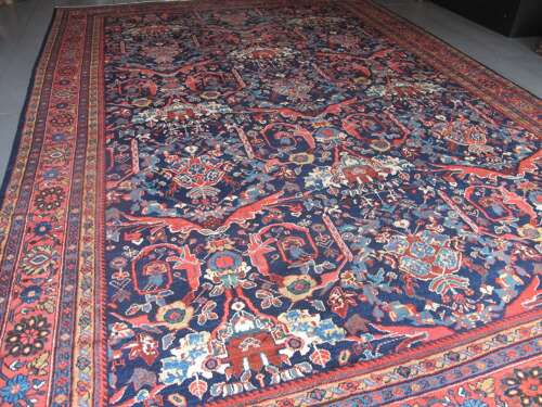 Superb Mostafi Design Antique Mahal Carpet, Circa 1900, 4.75m X 3.23m