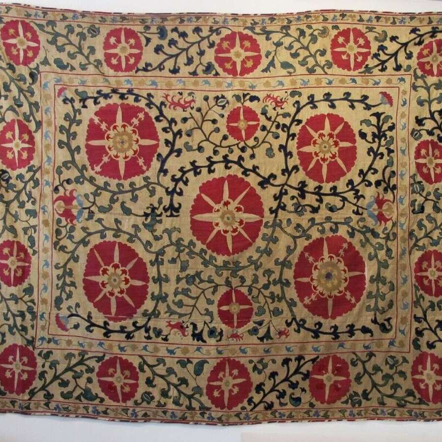 Silk Embroidered Suzani, Samarkand, Circa 1860, 2.25m X 1.95m