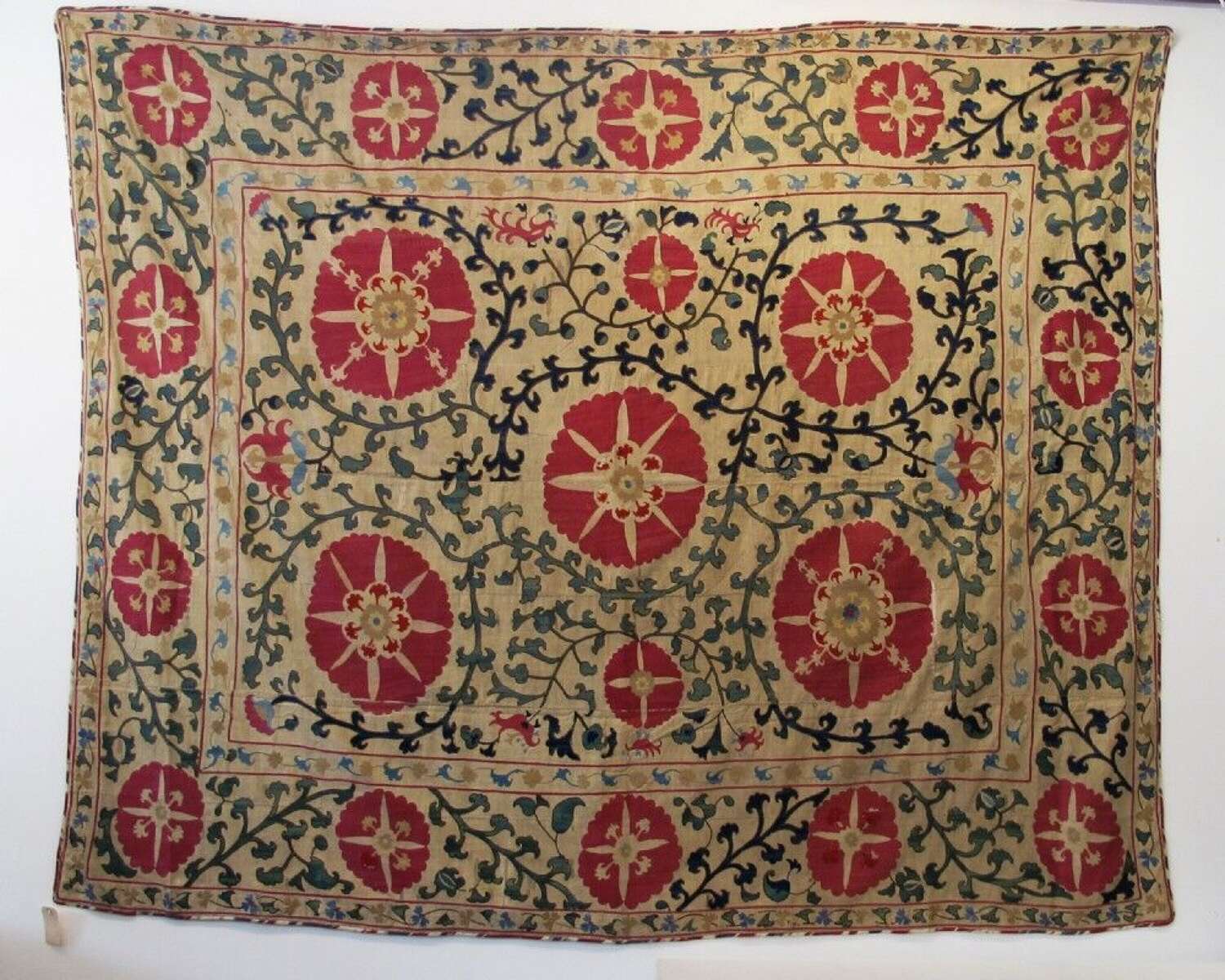 Silk Embroidered Suzani, Samarkand, Circa 1860, 2.25m X 1.95m