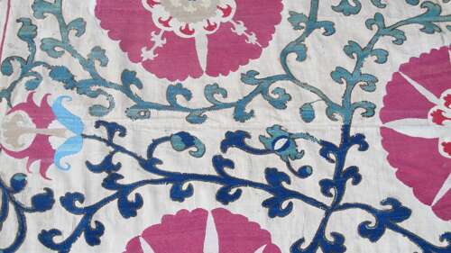 Silk Embroidered Suzani, Samarkand, Circa 1860, 2.25m X 1.95m
