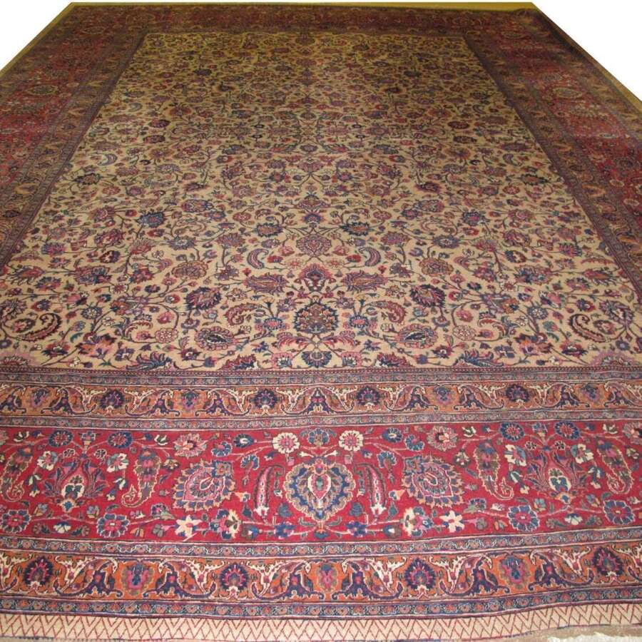Fine All-over Design Persian Carpet, Circa 1920, 4.80m X 3.54m, Signed 'saber'.