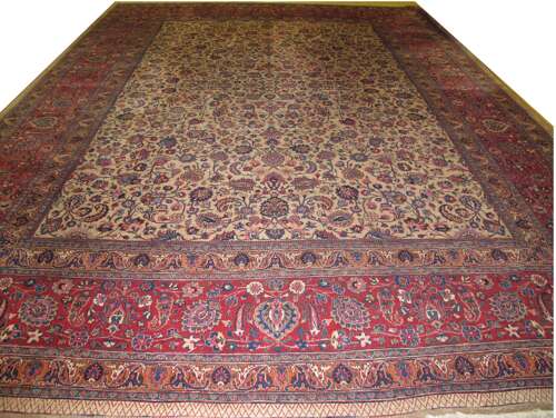 Fine All-over Design Persian Carpet, Circa 1920, 4.80m X 3.54m, Signed 'saber'.