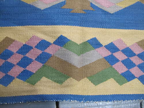 Mid-20th Century Abstract Wool Kilim, 3.05m x 1.99m.