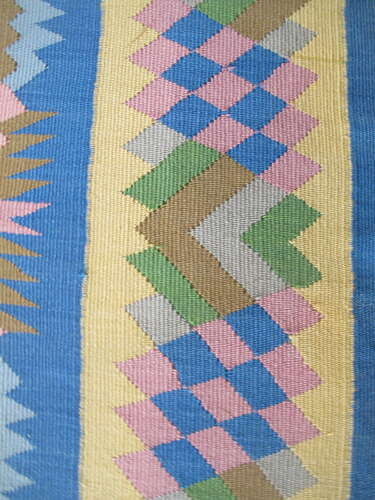 Mid-20th Century Abstract Wool Kilim, 3.05m x 1.99m.