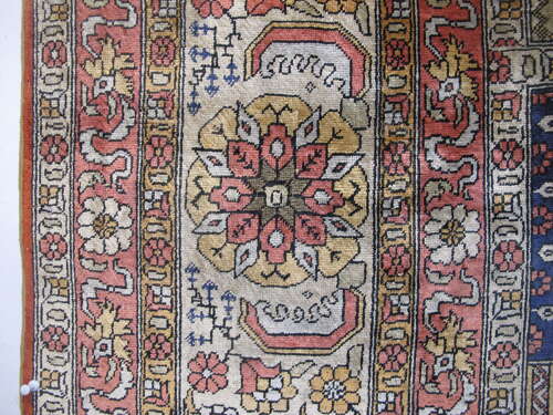 Silk and Metal-Thread Hereke Carpet, Turkey, 1950-1970, 2.38m x 1.63m