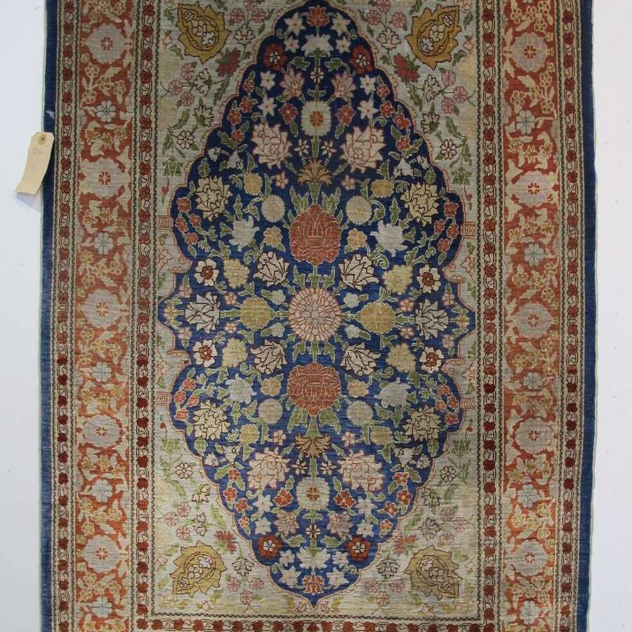 Silk Hereke Rug, Turkey, Circa 1970, 110cm x 70cm
