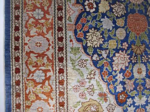 Silk Hereke Rug, Turkey, Circa 1970, 110cm x 70cm