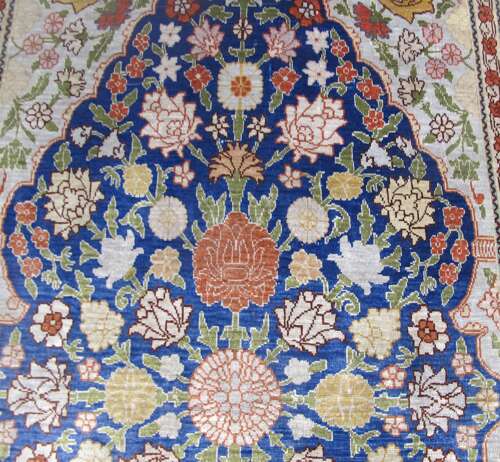 Silk Hereke Rug, Turkey, Circa 1970, 110cm x 70cm