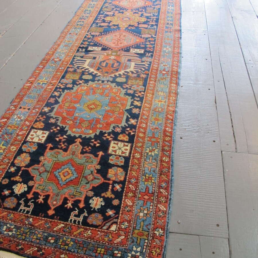 Handsome North-West Persian Runner, Circa 1880, 4.27m x 1.03m