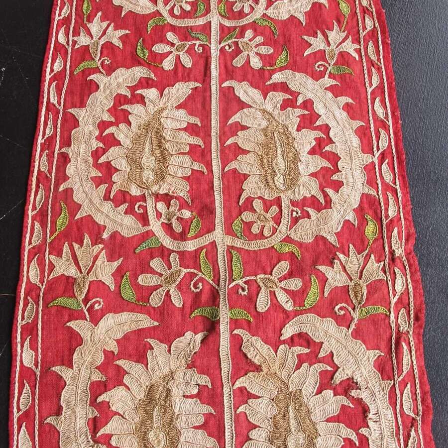 19th Century Ottoman Embroidery, 28cm x 183cm