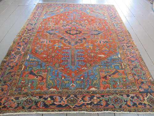 Colourful Heriz Carpet, North-West Persia, Circa 1890, 3.06m x 2.32m