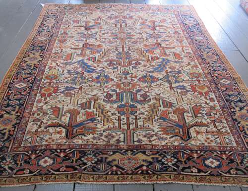 Ivory Ground Heriz Carpet, North-West Persia, Circa 1900, 2.90m x 2.37m