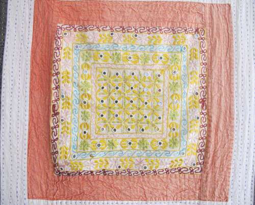 Indian Quilted Embroidery, Circa 1900, 2.75m x 2.24m