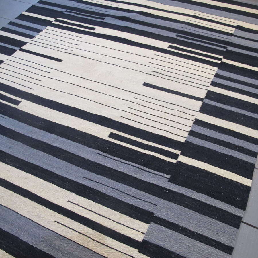 Modernist Wool Kilim, Mid 20th Century, 2.34m X 1.78m