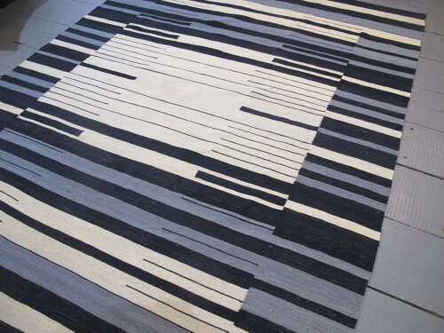 Modernist Wool Kilim, Mid 20th Century, 2.34m X 1.78m